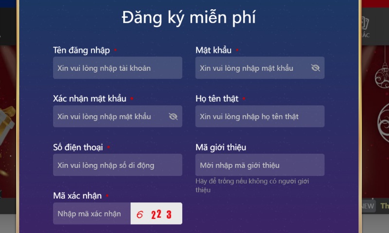 Cung cấp thông tin cá nhân theo hướng dẫn chi tiết